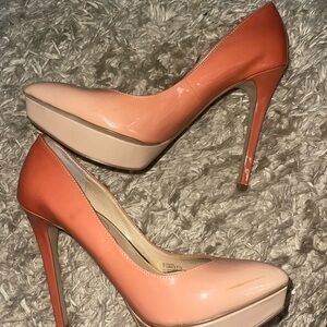Jessica Simpson Peach and Beige Stiletto Heels